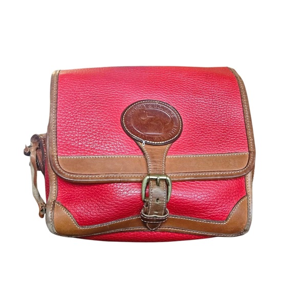 Dooney & Bourke All Weather Leather Red Equestrian Crossbody + FREE Bag Charm 🎁 - Picture 1 of 7